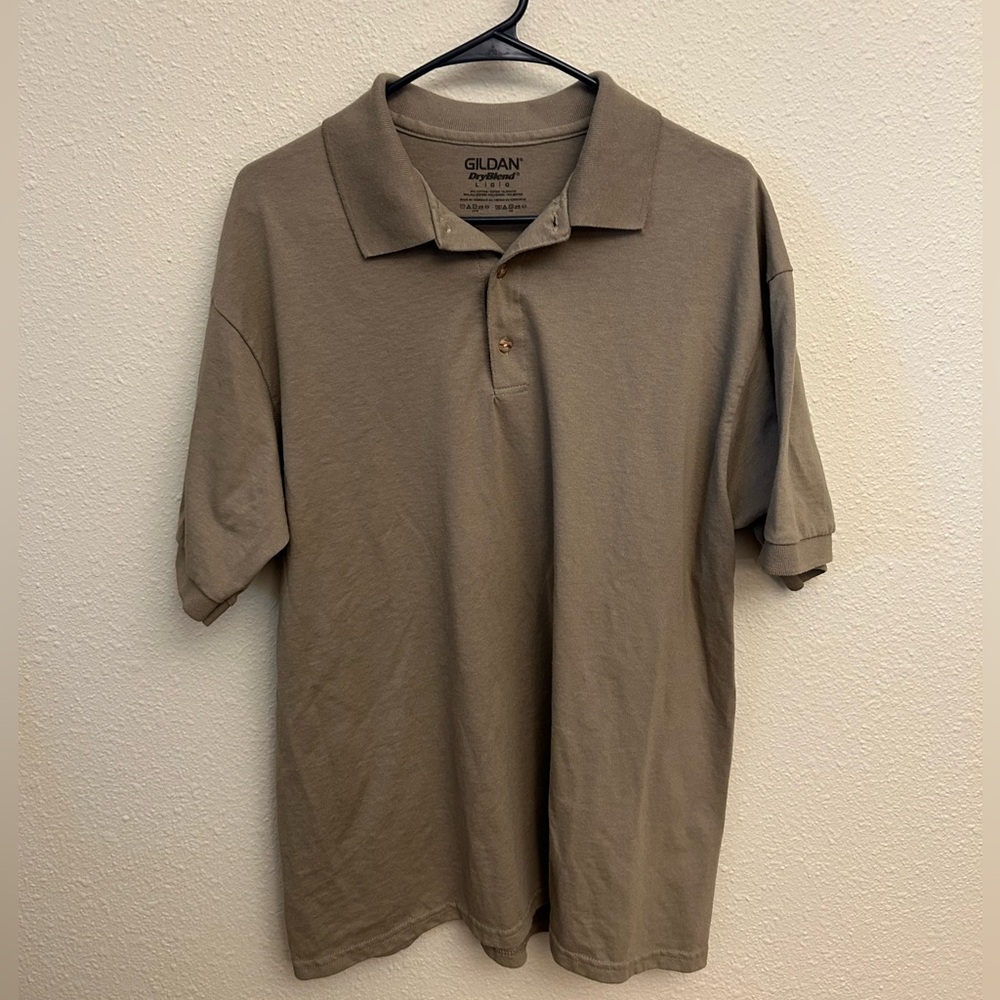 Large olive/tan polo never worn.